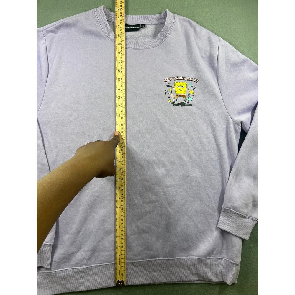 SpongeBob SquarePants Purple Crewneck Sweatshirt XL Women Retro Graphic - Picture 5 of 8